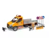 BRUDER MB Sprinter Municipal with Light & Sound Module, Orange, 1:16 Scale