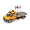 BRUDER MB Sprinter Municipal with Light & Sound Module, Orange, 1:16 Scale