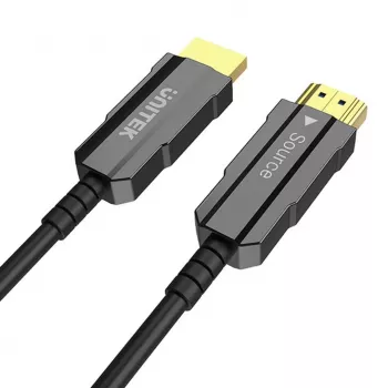 UNITEK HDMI 2.0 AOC 4K 60Hz 12m Active Optical Cable - Black