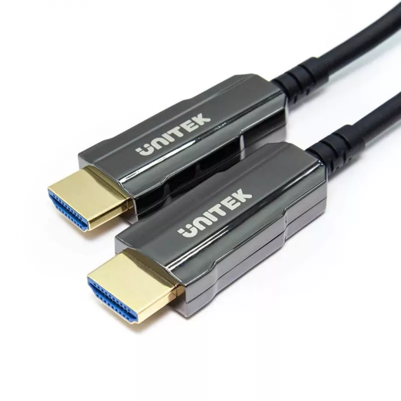 UNITEK HDMI 2.0 AOC 4K 60Hz 12m Active Optical Cable - Black