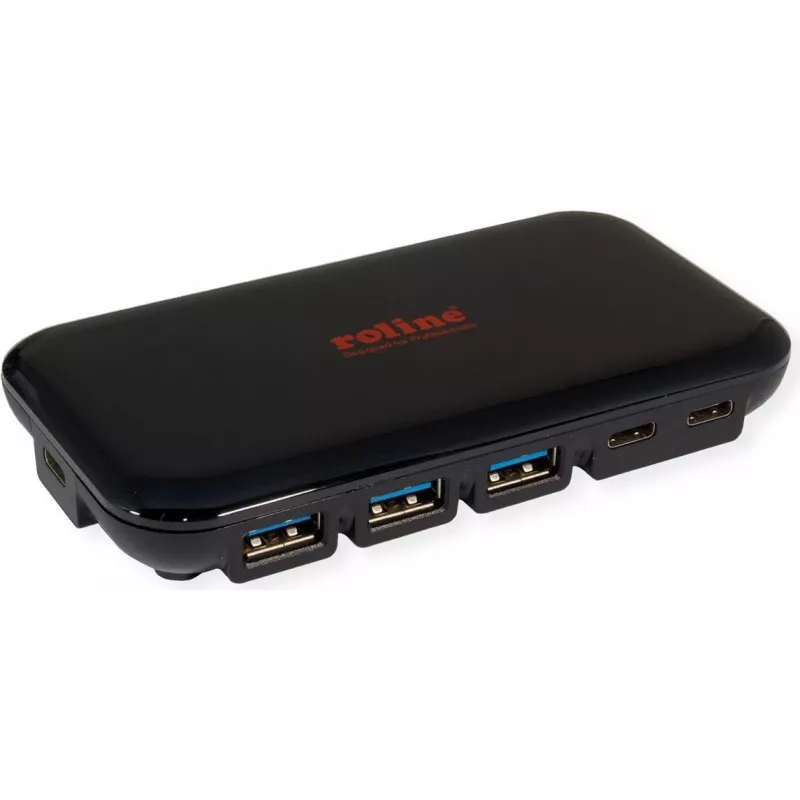 ROLINE USB 3.2 Gen 1 Hub 7-Port 4x USB-A + 3x USB-C with Type-C Cable