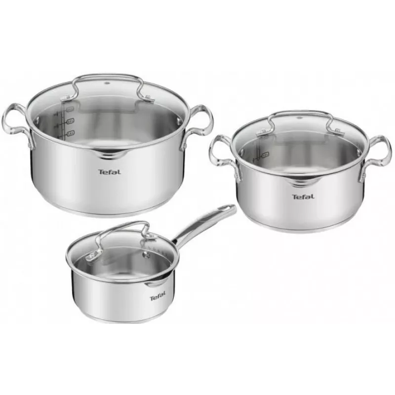 Tefal Duetto+ G719S674 6-Piece Stainless Steel Cookware Set