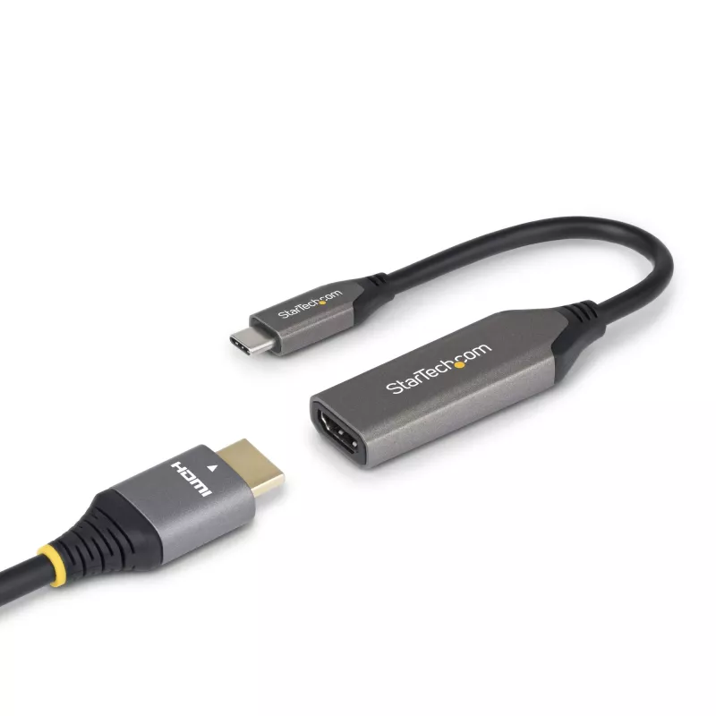 StarTech.com USB-C to HDMI Adapter Cable - 24-pin USB-C Male to HDMI Male - 2 m (6.5 ft) - 4K 60Hz - Black