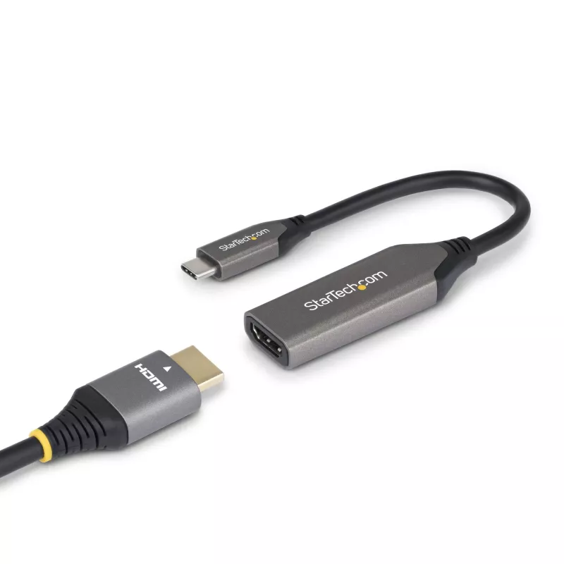 StarTech.com USB-C to HDMI Adapter Cable - 24-pin USB-C Male to HDMI Male - 2 m (6.5 ft) - 4K 60Hz - Black