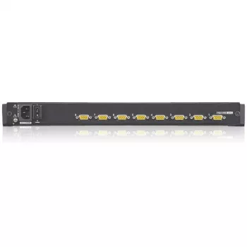 ATEN CL1308N LCD KVM Console with 8-Port KVM Switch - 19 inch LCD, PS/2 & USB, VGA, 1280x1024, Black, 1U Rack-Mountable