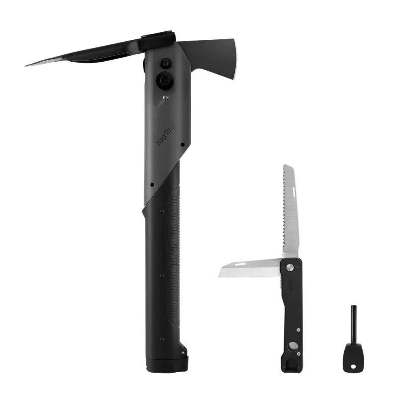 NexTool Thunder NE20057 Multifunctional Entrenching Tool - 16-in-1 Survival Shovel with Saw, Fire Starter, and More