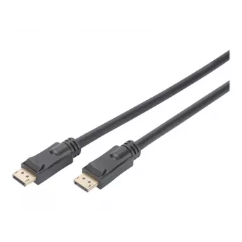 DIGITUS DisplayPort Cable with Amplifier 4K 60Hz UHD DP/DP M/M Black 20m