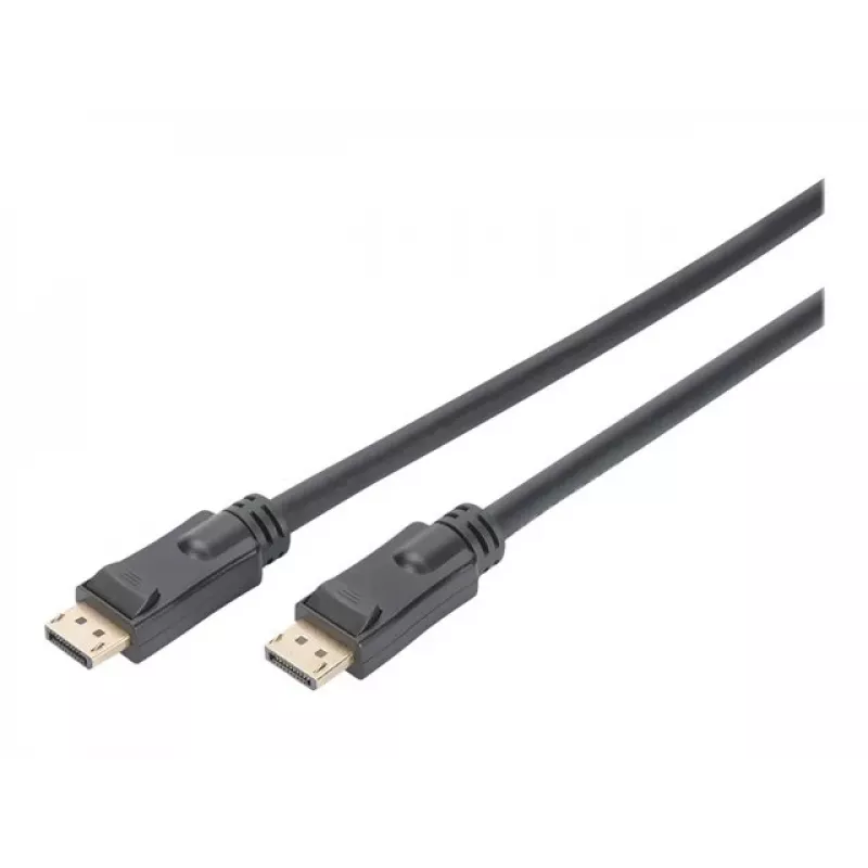 DIGITUS DisplayPort Cable with Amplifier 4K 60Hz UHD DP/DP M/M Black 20m
