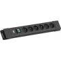 Bachmann CONNECTUS 6xUTE Power Strip with Switch 2.0m CEE7/7 Black (BM005935)