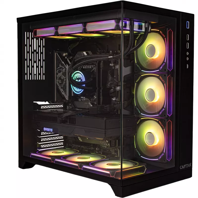 CAPTIVA Highend Gaming I89-020 Desktop PC (Intel Core i9-14900KF, 64GB DDR5 RAM, 2TB NVMe SSD, NVIDIA GeForce RTX 5080 16GB GDDR7, Windows 11 Home)