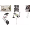 Hailo L80 ComfortLine 3 Step Stepladder, XXL Aluminium Steps with Anti-Slip Ribbing, Extra Deep Steps, 150 kg Capacity