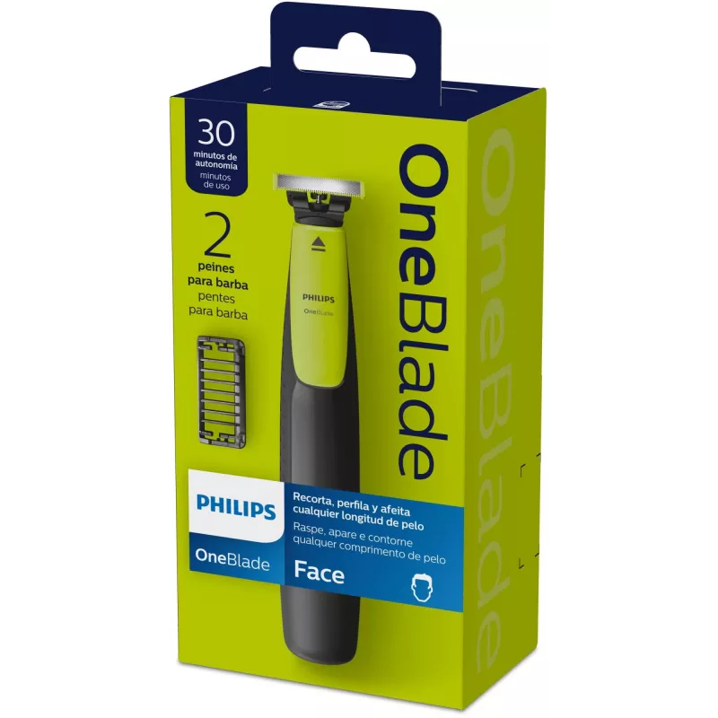 Philips OneBlade QP2510/15 Shaver & Trimmer - Black/Lime, Battery Powered, 30 min Runtime