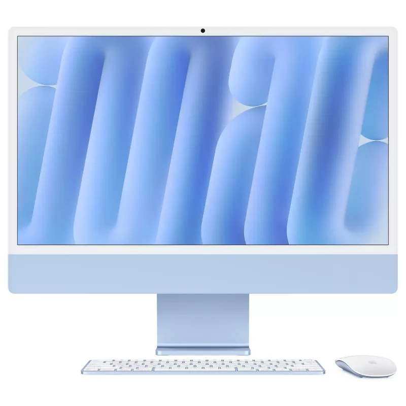 Apple iMac Z1EQ 23.5-inch Standard Glass M4 10-Core CPU/10-Core GPU/16-Core Neural Engine 16GB RAM 1TB SSD Gigabit Ethernet Magic Keyboard with Touch ID Magic Mouse Blue