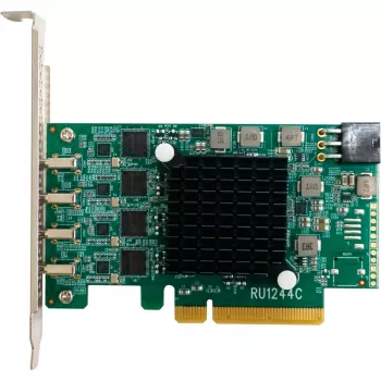 HighPoint RocketU 1244C USB 3.2 Gen 2x2 PCIe 3.0 x4 Host Adapter Card with 4 USB-C Ports