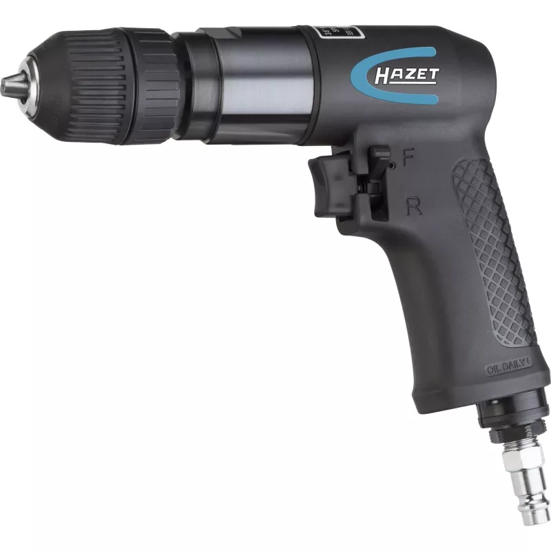 HAZET 9030N-1 Pneumatic Drill (Black, Keyless Chuck 1-10 mm)