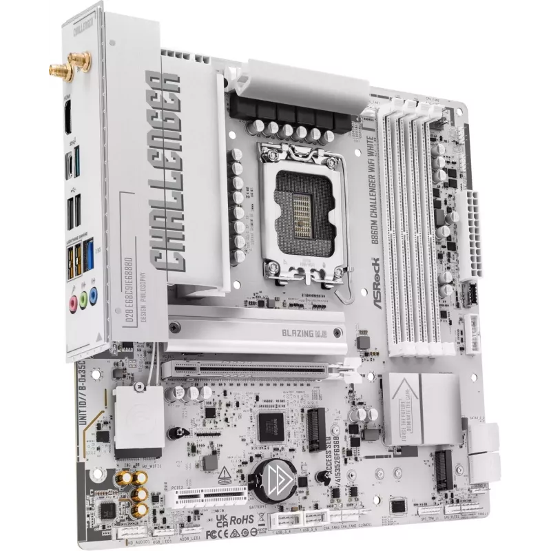 ASRock B860M Challenger WiFi White LGA1851 Micro-ATX DDR5 Motherboard