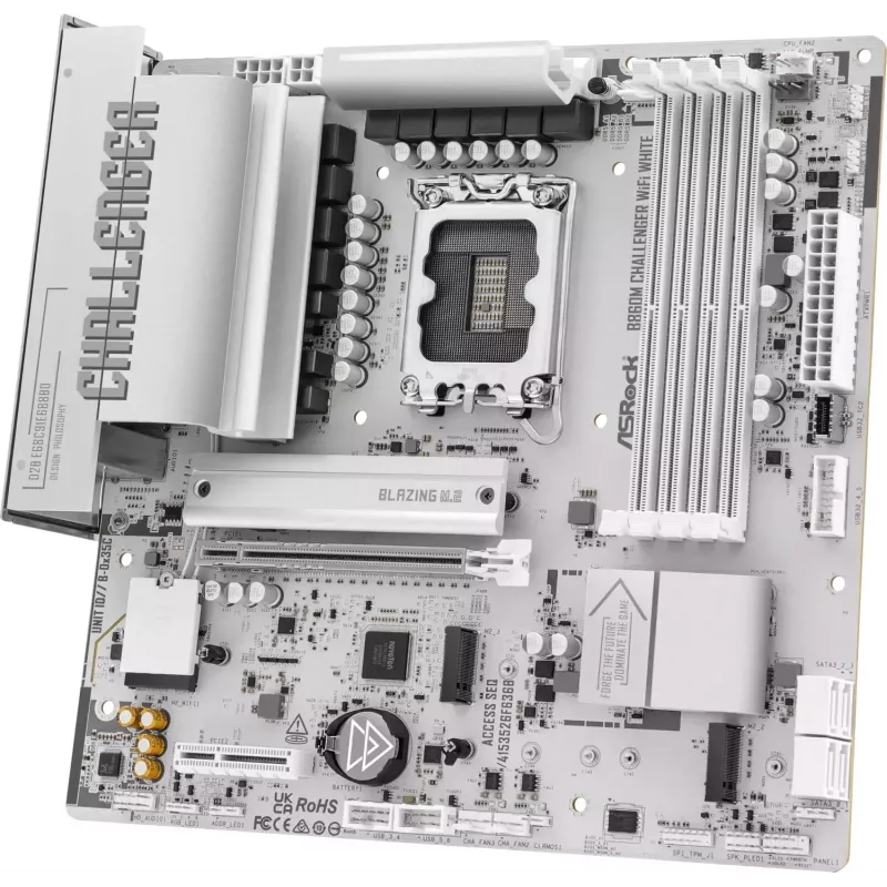 ASRock B860M Challenger WiFi White LGA1851 Micro-ATX DDR5 Motherboard