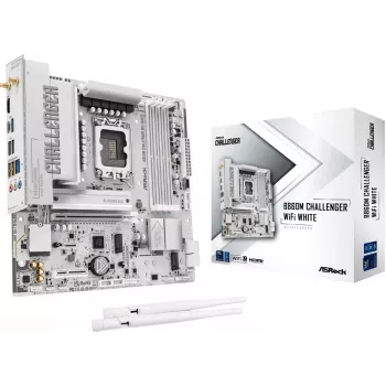 ASRock B860M Challenger WiFi White LGA1851 Micro-ATX DDR5 Motherboard