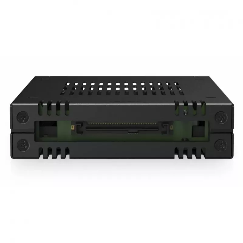 ICY DOCK ExpressCage MB741V4P-B 4-Bay 2.5 inch U.2/U.3 NVMe SSD Mobile Rack for Dual 5.25 inch Bay, PCIe 4.0, OCuLink, Hot-Swap, Black