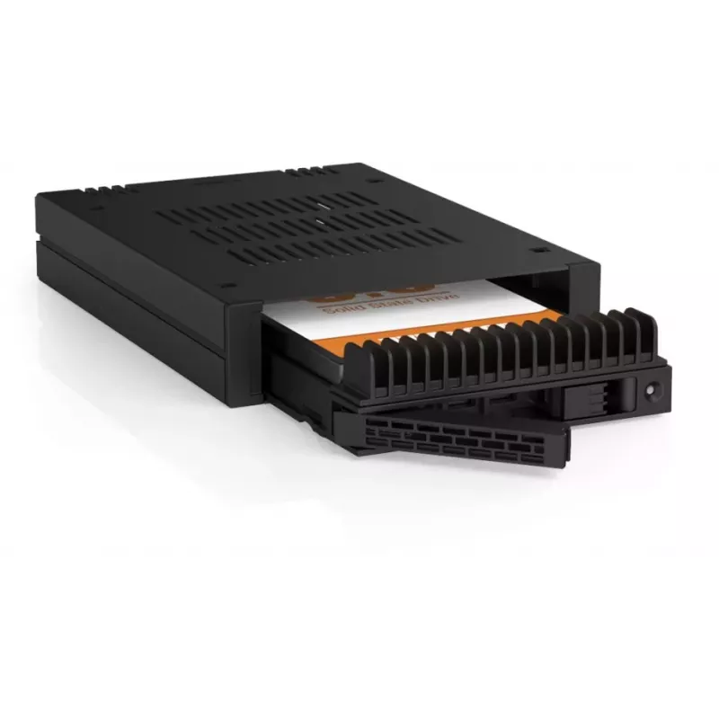 ICY DOCK ExpressCage MB741V4P-B 4-Bay 2.5 inch U.2/U.3 NVMe SSD Mobile Rack for Dual 5.25 inch Bay, PCIe 4.0, OCuLink, Hot-Swap, Black