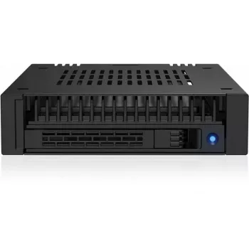 ICY DOCK ExpressCage MB741V4P-B 4-Bay 2.5 inch U.2/U.3 NVMe SSD Mobile Rack for Dual 5.25 inch Bay, PCIe 4.0, OCuLink, Hot-Swap, Black