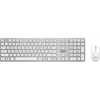 MSI FORGE K210 Wireless Keyboard-Mouse Combo White DE QWERTZ Rechargeable