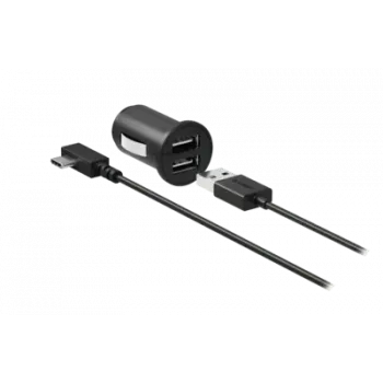 Garmin Car Connection Cable Cigarette Lighter to 2x USB-A+C 4 m