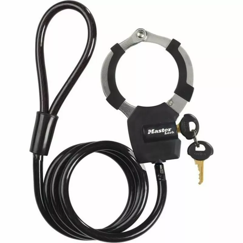 Master Lock Street Cuff Keyed Cable Lock - Black - 1000 mm - 8 mm