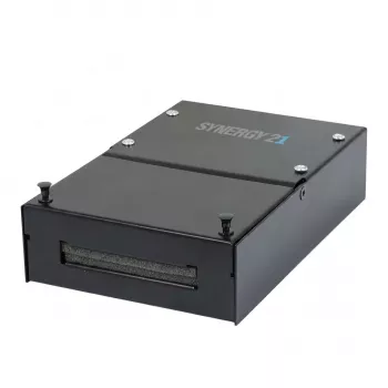 SYNERGY21 Keystone Module Carrier Patch Panel for 4x TP Module, Surface-Mounted, Metal Folding Box (Consolidation Point Box), Black