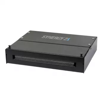 SYNERGY21 Keystone Module Carrier Patch Panel for 12x TP Module, Surface-Mounted, Metal Folding Box (Consolidation Point Box), Black