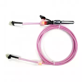 EasyLan saCon Duplex LED Patch Cable OM4 Heather Violet 7.5m