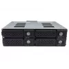 Jou Jye JJ-N-49SS-T 12G 4-Bay 2.5 inch SATA/SAS Hot-Swap Mobile Rack for 5.25 inch Bay - Black