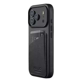 Mujjo Wallet Leather Case for iPhone 17 Pro with MagSafe (Black)