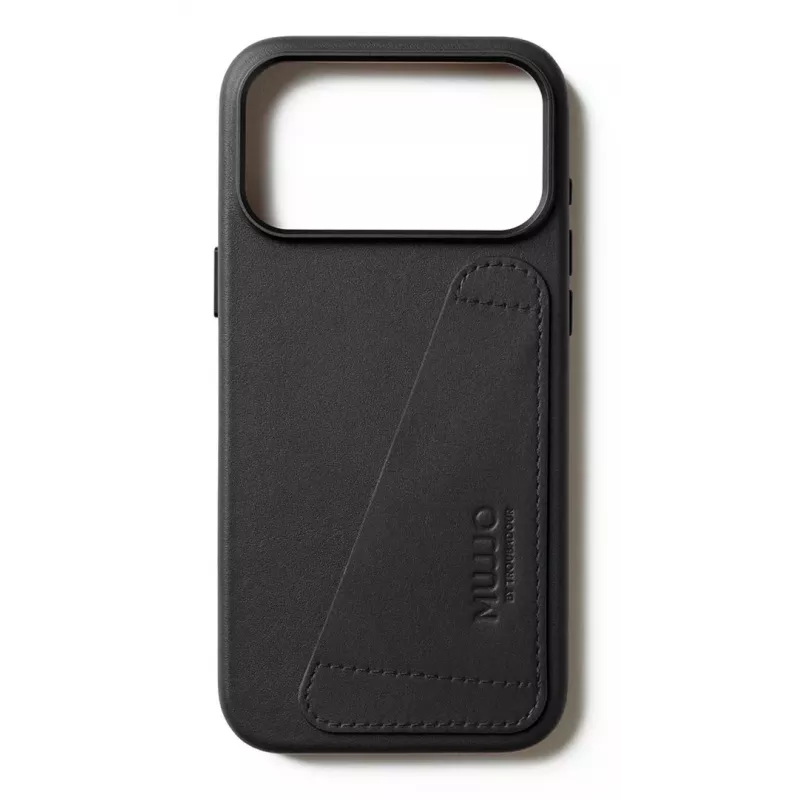 Mujjo Wallet Leather Case for iPhone 17 Pro Max with MagSafe (Black)