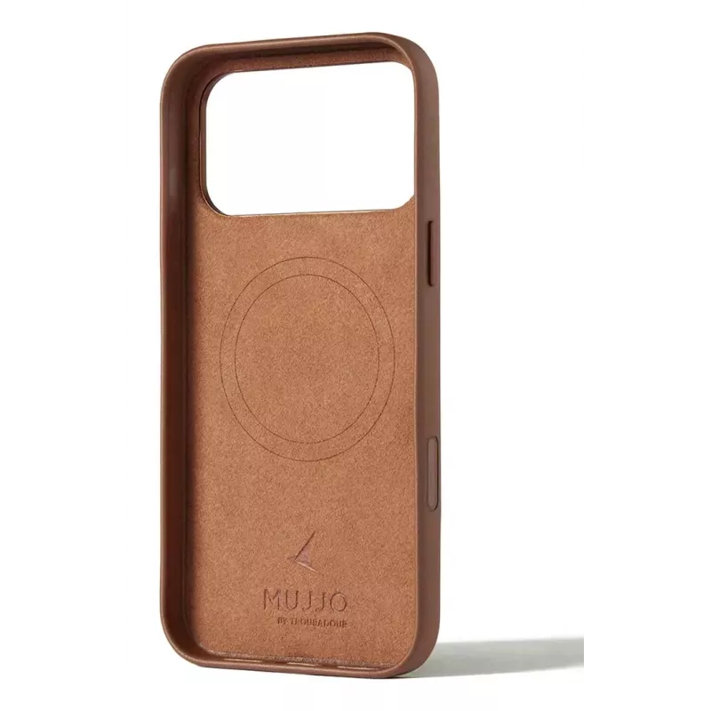 Mujjo Wallet Leather Case for iPhone 17 Pro Max, MagSafe Compatible, Tan