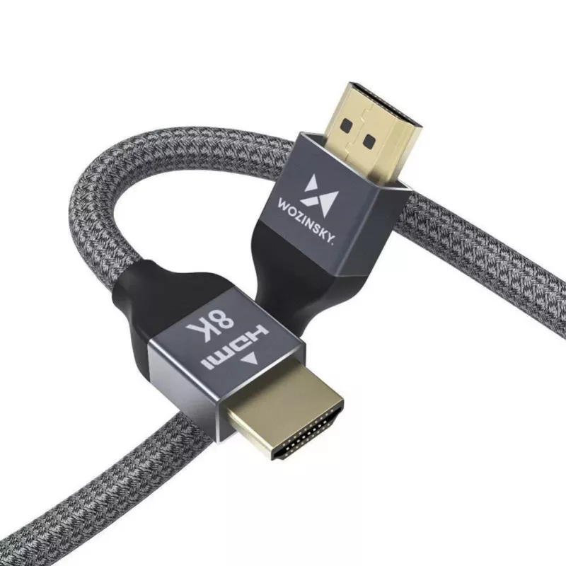 Wozinsky HDMI 2.1 Cable 8K 60Hz 48Gbps / 4K 120Hz / 2K 144Hz 2m Silver (WHDMI-20)