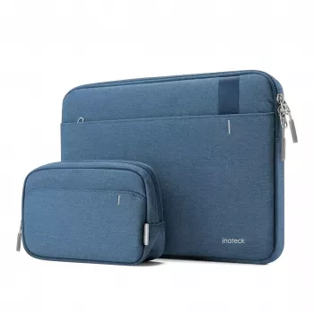 Inateck 13 inch Laptop Sleeve with Accessory Pouch Blue