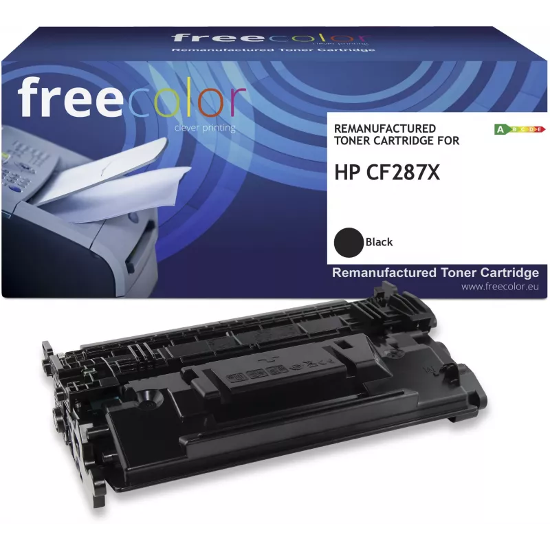 Freecolor Toner HP 87X CF287X Black Remanufactured - High Yield - 18,000 Pages