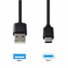 Emporia DATA-TC-GNG-B USB-A to USB-C Cable 1 m Black
