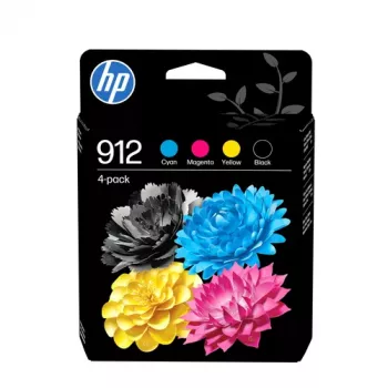HP 912 Combo Pack - 4-Pack - Black, Yellow