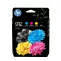 HP 912 Combo Pack - 4-Pack - Black, Yellow