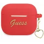 Guess GUA3LSCHSR AirPods 3 Cover Red Silicone Charm Heart Collection