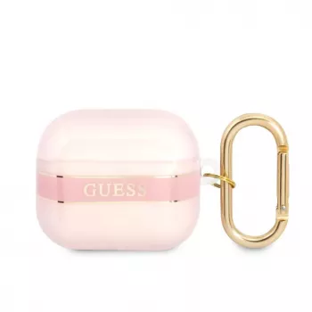 Guess GUA3HHTSP Strap Collection Silicone Case for AirPods 3 - Pink