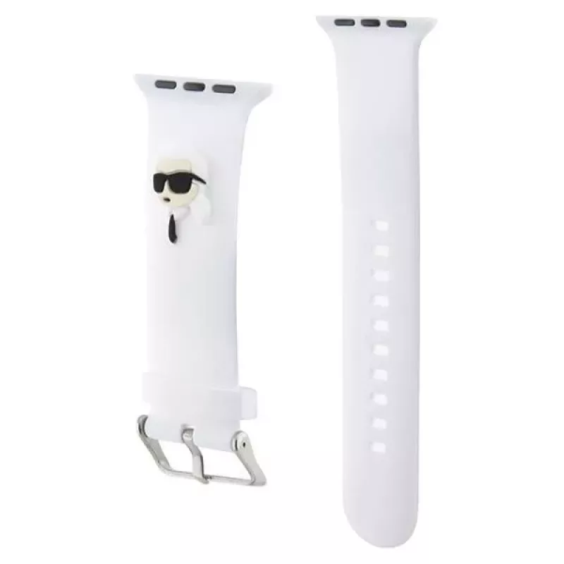 Karl Lagerfeld 3D Rubber Karl Head Apple Watch Strap 38/40/41mm White