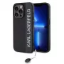 Karl Lagerfeld KLHCP15XPSAKDGCK iPhone 15 Pro Max 6.7 inch Black Hardcase Saffiano Rhinestones & Charm