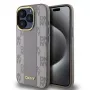 DKNY DKHMP15LPCPVSLE iPhone 15 Pro 6.1 Beige Hardcase Leather Checkered Mono Pattern MagSafe