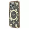 Guess GUHMP16LH4PYEEW Hardcase for Apple iPhone 16 Pro 6.3 inch Brown Peony On 4G Background MagSafe