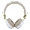Guess 4G Triangle Round Shape - Wireless On-Ear Bluetooth Headphones with ENC (White)