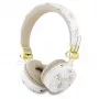 Guess 4G Triangle Round Shape - Wireless On-Ear Bluetooth Headphones with ENC (White)