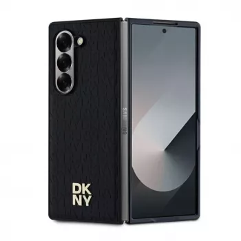 DKNY DKHMZFD6PSHRPSK Repeat Pattern Stack Logo Case for Samsung Galaxy Z Fold6 - Black